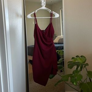 Mini maroon homecoming dress